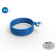Cordon RJ45 cat 6 surmoulé FUTP 100 Ohms LSOH, 3m, bleu