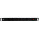 Multiprise rackable 19 pouces PDU 1U, 7 prises FR, entrée Schuko, avec interrupteur à voyant lumineux