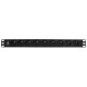Multiprise rackable 19 pouces PDU 1U, 9 prises FR sans interrupteur