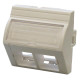 Plastron incliné 2 entrées Keystone 45x45 sans volet, Platine Réseaux, Réf : 71444