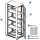 Porte 11U nid d'abeilles