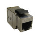 Traversée de cloison RJ45 femelle-femelle CAT6A FTP blindée accroche Keystone