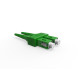Connecteur optique SC monomode APC, Type : APC duplex, Ø fibre : 2mm