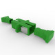 Traversee de cloison optique SC monomode OS1/2 9/125 pour APC (vert), Type : Simplex