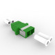 Traversee de cloison optique LC monomode OS1/2 9/125 pour APC (vert), Type : Duplex