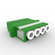 Traversee de cloison optique LC monomode OS1/2 9/125 pour APC (vert), Type : Quad