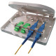 Boitier FTTX PTO-DTIO ou PBO 4 ports pour traversées de cloison SC simplex / LC duplex