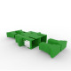 Traversee de cloison optique SC monomode OS1/2 9/125 pour APC (vert), Type : Duplex