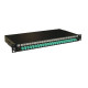 Tiroir optique 19'' avec 24 SC simplex multimode OM3 50/125 OM4 50/125 aqua / kit management