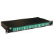 Tiroir optique 19'' avec 24 LC quad multimode OM3 50/125 OM4 50/125 aqua / kit management