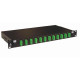 Tiroir optique 19'' avec 12 SC APC duplex monomode vert/ kit management