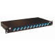 Tiroir optique 19'' avec 12 LC quad monomode bleu/ kit management