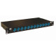 Tiroir optique 19'' avec 12 SC duplex incliné monomode bleu/ kit management