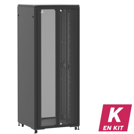 Baie De Brassage 42U 800x800mm LxP 500kg En Kit Porte Avant En baie-de-brassage-42u-800x800mm-lxp-500kg-en-kit-porte-avant-en