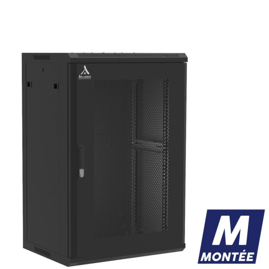 Coffret mural 18U monté, Porte nid d'abeille, 600X450X901 LxPxH (mm) main product photo