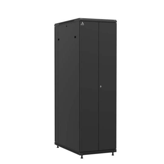Baie en kit Ligne 1200 42U 600x1000mm, porte avant : Double Pleine, porte arrière : Simple Nid d'Abeille, avec panneaux latéraux main product photo
