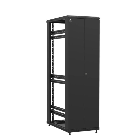 Baie en kit Ligne 1200 42U 600x1000mm, porte avant : Double Pleine, porte arrière : Sans Porte, sans panneaux latéraux main product photo