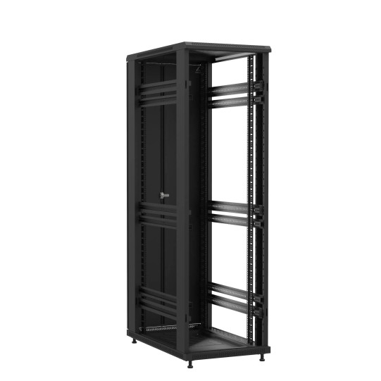 Baie en kit Ligne 1200 42U 600x1000mm, porte avant : Sans Porte, porte arrière : Double Pleine, sans panneaux latéraux main product photo
