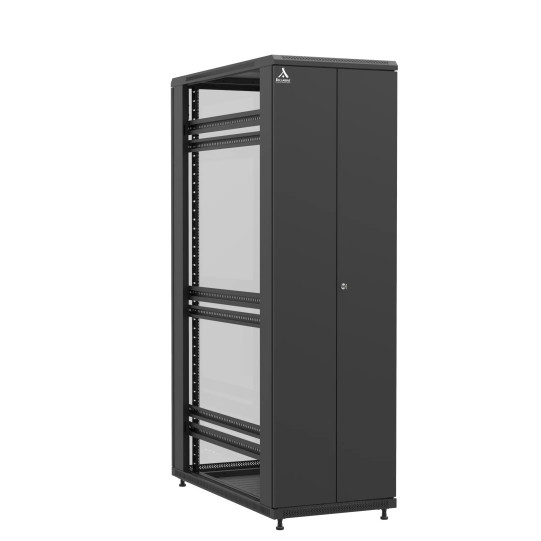 Baie en kit Ligne 1200 42U 600x1200mm, porte avant : Double Pleine, porte arrière : Simple Verre, sans panneaux latéraux main product photo