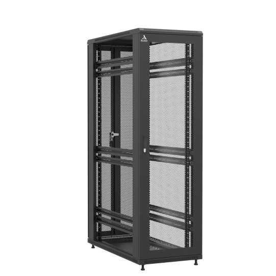 Baie en kit Ligne 1200 42U 600x1200mm, porte avant : Simple Nid d'Abeille, porte arrière : Double Nid d'Abeille, sans panneaux latéraux main product photo