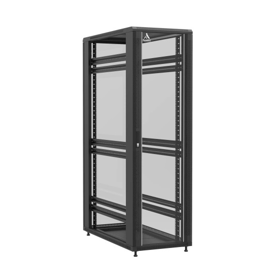 Baie en kit Ligne 1200 42U 600x1200mm, porte avant : Simple Verre, porte arrière : Simple Verre, sans panneaux latéraux main product photo