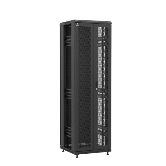 Baie en kit Ligne 1200 42U 600x600mm, porte avant : Double Nid d'Abeille, porte arrière : Double Pleine, sans panneaux latéraux main product photo