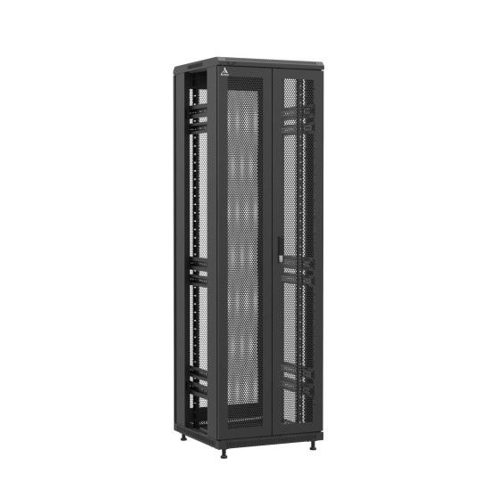 Baie en kit Ligne 1200 42U 600x600mm, porte avant : Double Nid d'Abeille, porte arrière : Simple Nid d'Abeille, sans panneaux latéraux main product photo