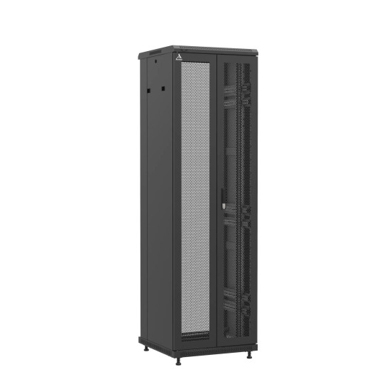 Baie en kit Ligne 1200 42U 600x600mm, porte avant : Double Nid d'Abeille, porte arrière : Sans Porte, avec panneaux latéraux main product photo