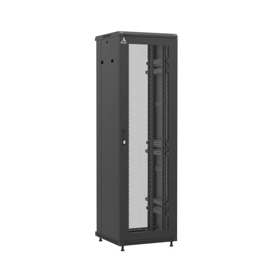 Baie en kit Ligne 1200 42U 600x600mm, porte avant : Simple Nid d'Abeille, porte arrière : Sans Porte, avec panneaux latéraux main product photo