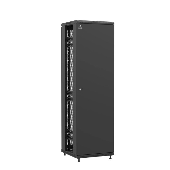Baie en kit Ligne 1200 42U 600x600mm, porte avant : Simple Pleine, porte arrière : Double Nid d'Abeille, sans panneaux latéraux main product photo