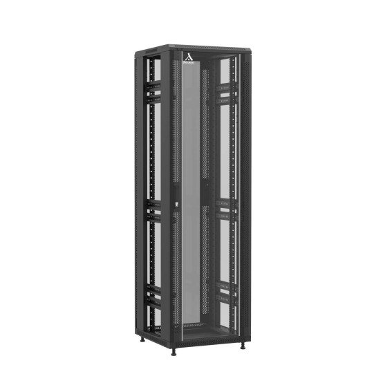Baie en kit Ligne 1200 42U 600x600mm, porte avant : Simple Verre, porte arrière : Simple Verre, sans panneaux latéraux main product photo