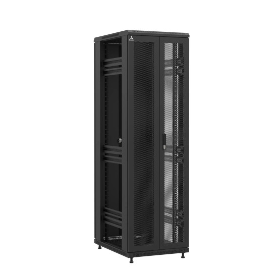 Baie en kit Ligne 1200 42U 600x800mm, porte avant : Double Nid d'Abeille, porte arrière : Double Pleine, sans panneaux latéraux main product photo