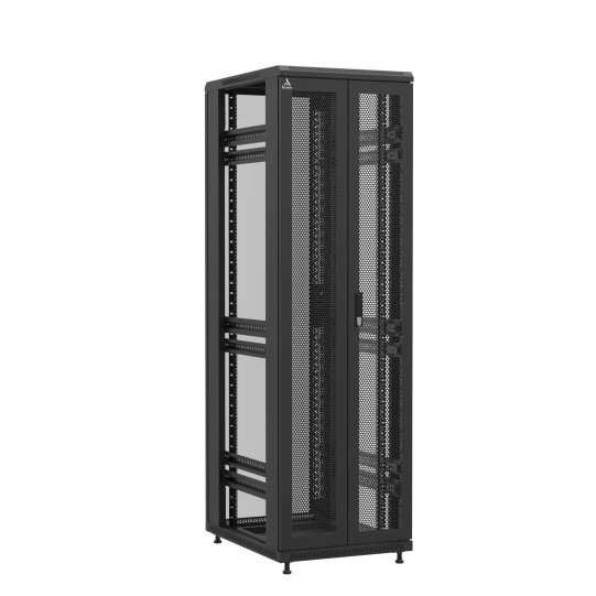 Baie en kit Ligne 1200 42U 600x800mm, porte avant : Double Nid d'Abeille, porte arrière : Simple Verre, sans panneaux latéraux main product photo