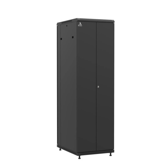 Baie en kit Ligne 1200 42U 600x800mm, porte avant : Double Pleine, porte arrière : Simple Nid d'Abeille, avec panneaux latéraux main product photo