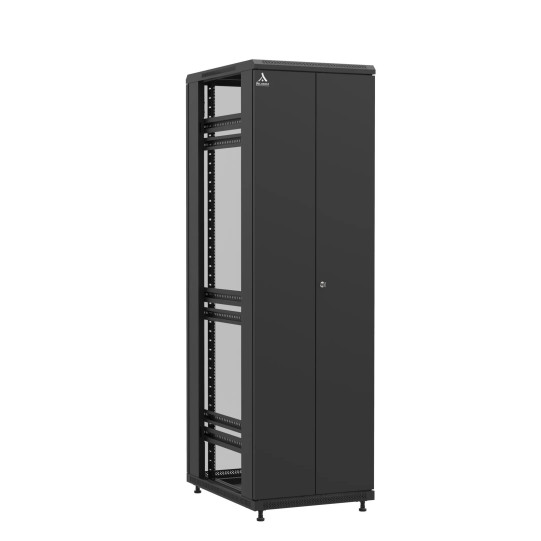Baie en kit Ligne 1200 42U 600x800mm, porte avant : Double Pleine, porte arrière : Simple Verre, sans panneaux latéraux main product photo