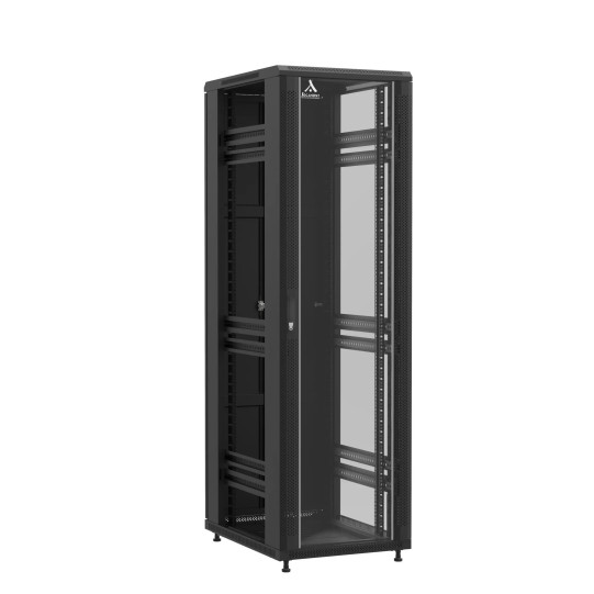 Baie en kit Ligne 1200 42U 600x800mm, porte avant : Simple Verre, porte arrière : Simple Pleine, sans panneaux latéraux main product photo
