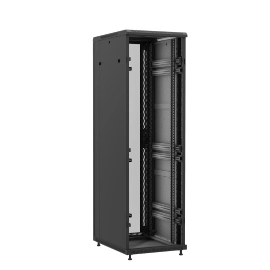 Baie en kit Ligne 1200 42U 600x800mm, porte avant : Sans Porte, porte arrière : Simple Verre, avec panneaux latéraux main product photo