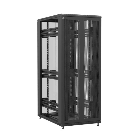 Baie en kit Ligne 1200 42U 800x1200mm, porte avant : Double Nid d'Abeille, porte arrière : Simple Verre, sans panneaux latéraux main product photo