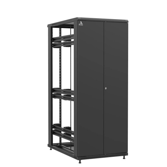 Baie en kit Ligne 1200 42U 800x1200mm, porte avant : Double Pleine, porte arrière : Sans Porte, sans panneaux latéraux main product photo
