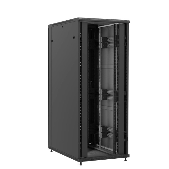 Baie en kit Ligne 1200 42U 800x1200mm, porte avant : Sans Porte, porte arrière : Simple Nid d'Abeille, avec panneaux latéraux main product photo