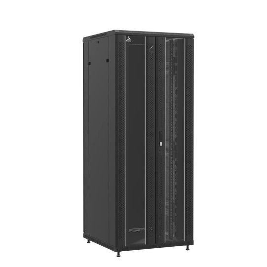 Baie en kit Ligne 1200 42U 800x800mm, porte avant : Double Verre, porte arrière : Double Pleine, avec panneaux latéraux main product photo