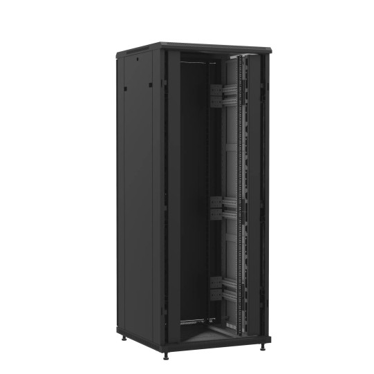 Baie en kit Ligne 1200 42U 800x800mm, porte avant : Sans Porte, porte arrière : Double Pleine, avec panneaux latéraux main product photo