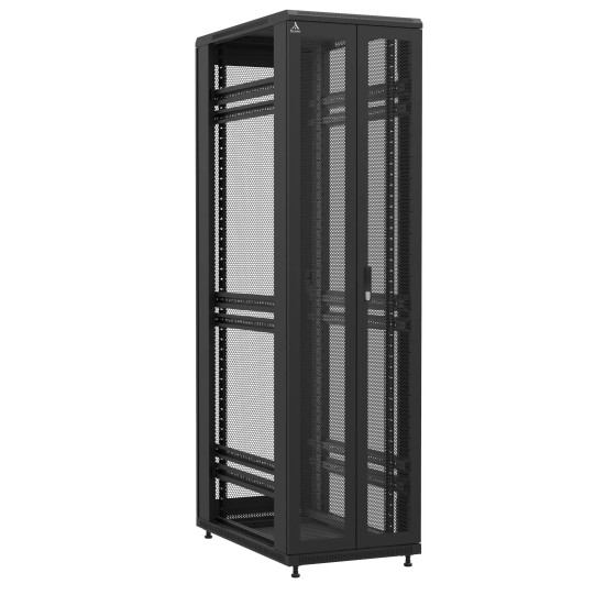 Baie en kit Ligne 1200 47U 600x1000mm, porte avant : Double Nid d'Abeille, porte arrière : Simple Nid d'Abeille, sans panneaux latéraux main product photo