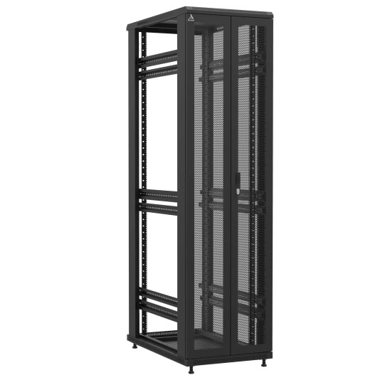Baie en kit Ligne 1200 47U 600x1000mm, porte avant : Double Nid d'Abeille, porte arrière : Sans Porte, sans panneaux latéraux main product photo