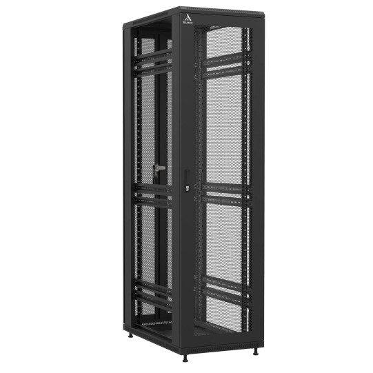Baie en kit Ligne 1200 47U 600x1000mm, porte avant : Simple Nid d'Abeille, porte arrière : Double Nid d'Abeille, sans panneaux latéraux main product photo