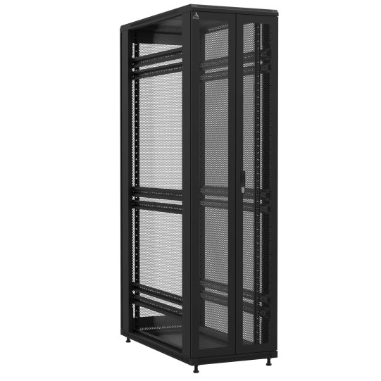 Baie en kit Ligne 1200 47U 600x1200mm, porte avant : Double Nid d'Abeille, porte arrière : Simple Nid d'Abeille, sans panneaux latéraux main product photo