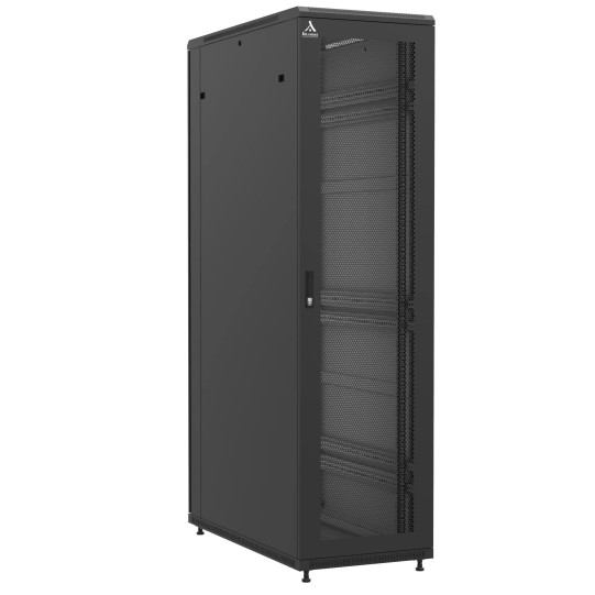 Baie en kit Ligne 1200 47U 600x1200mm, porte avant : Simple Nid d'Abeille, porte arrière : Double Nid d'Abeille, avec panneaux latéraux main product photo