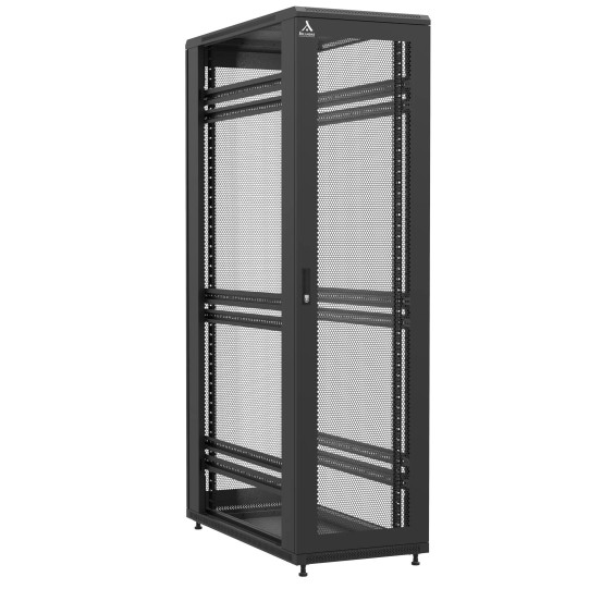 Baie en kit Ligne 1200 47U 600x1200mm, porte avant : Simple Nid d'Abeille, porte arrière : Simple Nid d'Abeille, sans panneaux latéraux main product photo