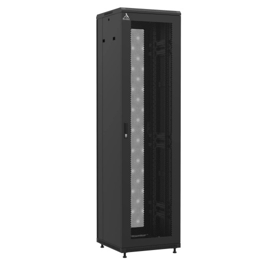Baie en kit Ligne 1200 47U 600x600mm, porte avant : Simple Nid d'Abeille, porte arrière : Simple Nid d'Abeille, avec panneaux latéraux main product photo