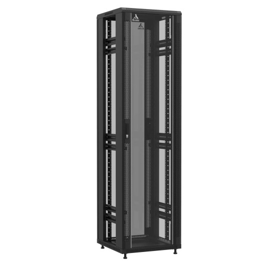 Baie en kit Ligne 1200 47U 600x600mm, porte avant : Simple Verre, porte arrière : Simple Verre, sans panneaux latéraux main product photo